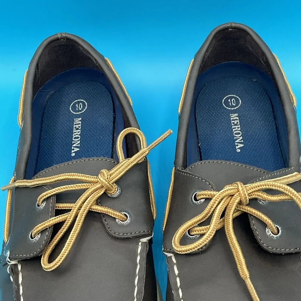 Merona Mens BROWN Boat Shoes Size 10,EUC